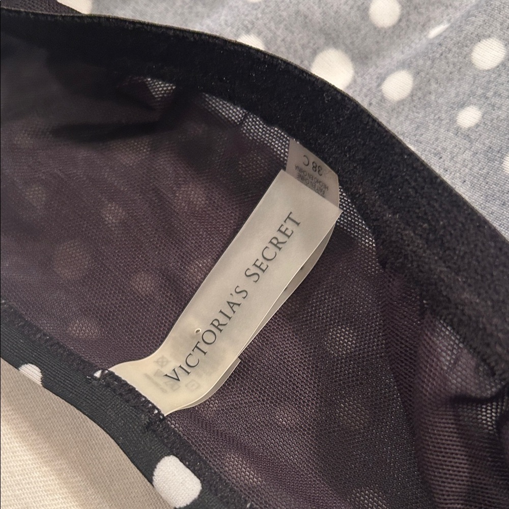 Victoria's Secret Black and White Polka Dot Swim Tankini Top  size 38C - Picture 6 of 13